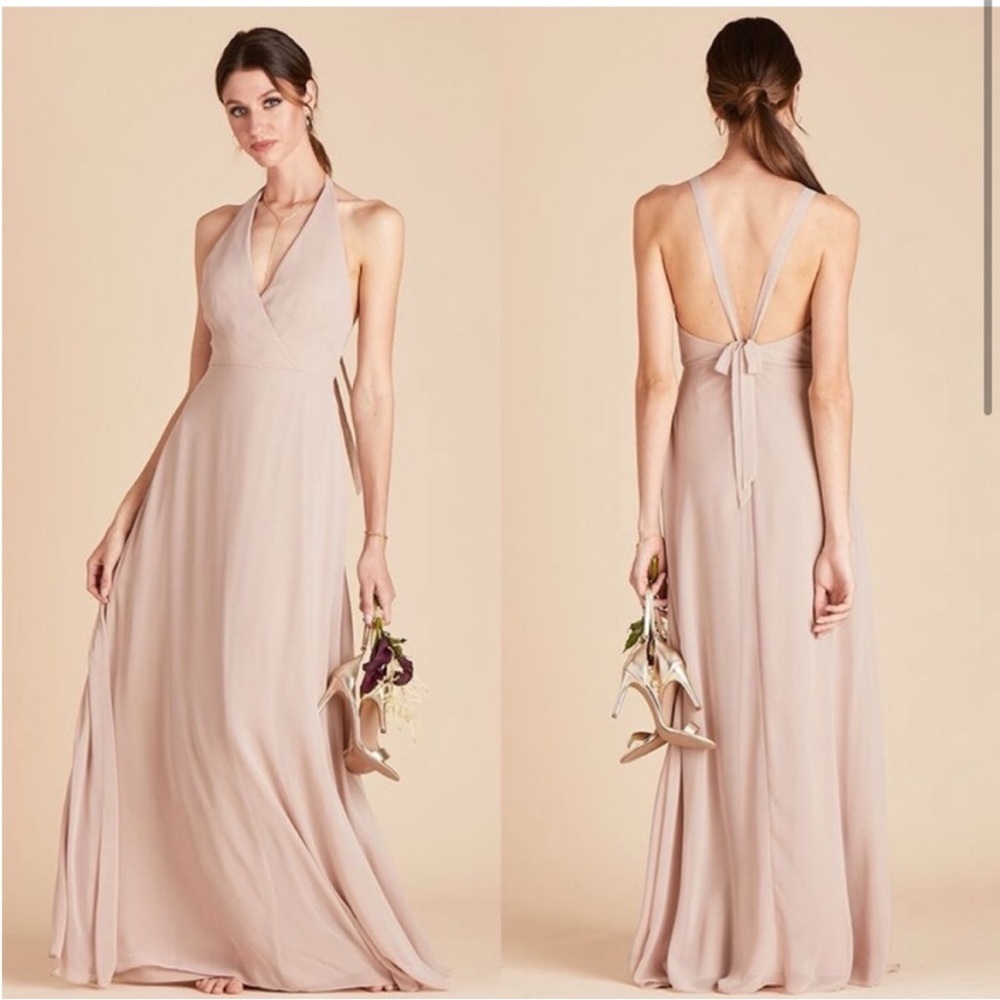NWT Birdy Grey Moni large taupe bridesmaid dress prom formal wedding neutral